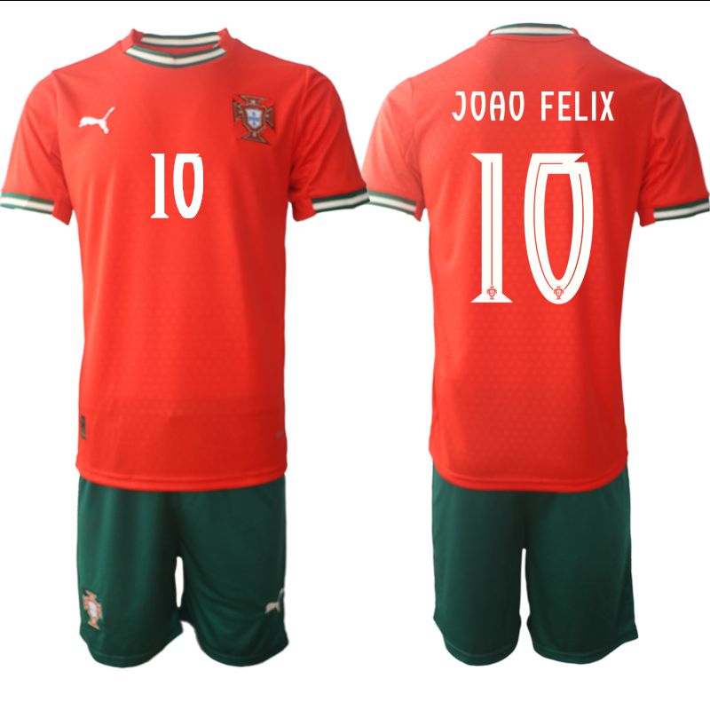 Men 2025-2026 Season Portugal home red #10 Soccer Jersey